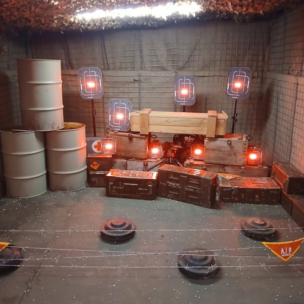 Interactive targets on indoor target range